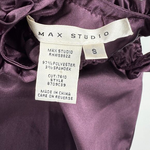 Purple Sleeveless Blouse Size Small womens fancy top Max Studio - Picture 5 of 5